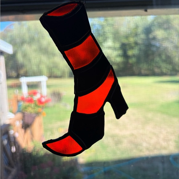 Stained glass Witch Boot Ornament - Picture 2 of 2